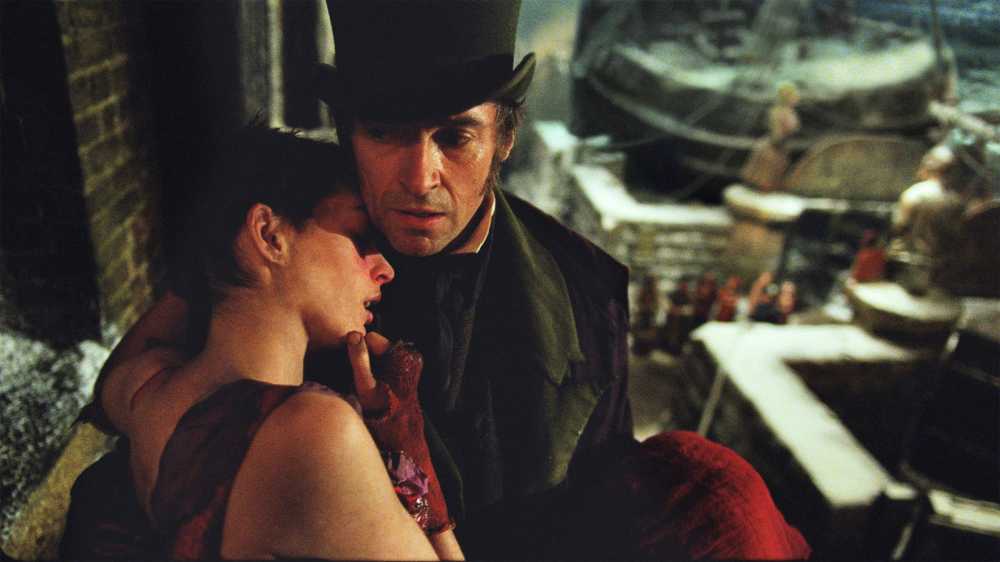 From the movie: Valjean the ex-convict rescues Fantine from a brothel